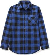 sleeve girls plaid flannel shirt boys' clothing in tops, tees & shirts logo