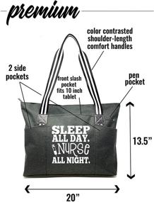 img 3 attached to 👜 Nursing Zippered Pocket Handbags & Wallets: Maximizing Convenience for Nurses