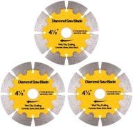 🔹 nytiger 3 pack diamond saw blades: 4.5" angle grinder disc for precise wet or dry cutting of concrete, stone, brick, and more logo