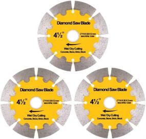 img 4 attached to 🔹 NYTiger 3 Pack Diamond Saw Blades: 4.5" Angle Grinder Disc for Precise Wet or Dry Cutting of Concrete, Stone, Brick, and More