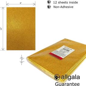 img 1 attached to Allgala 12 Pack Glitter EVA Foam Paper 8x12 Inch Sheets - Sparkling Gold Craft Material