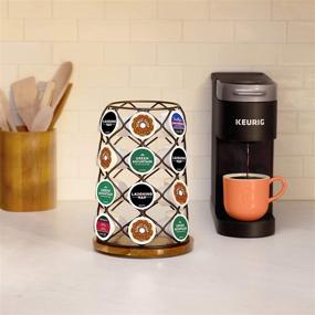 img 2 attached to 🔄 Keurig K-Cup Вихрь Карусель Держатель Кофейных Подушек, Вместимость 49 Подушек, Черный