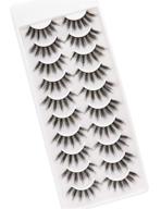 💥 pureleor 3d faux mink eyelashes - 10 pairs of natural & dramatic false lashes for long fluffy eyelash volume - eye lash packs logo