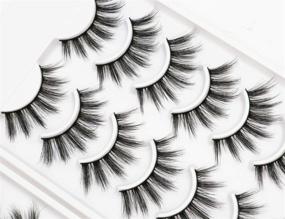 img 3 attached to 💥 PURELEOR 3D Faux Mink Eyelashes - 10 Pairs of Natural & Dramatic False Lashes for Long Fluffy Eyelash Volume - Eye Lash Packs