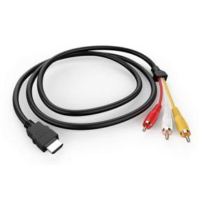 img 4 attached to 🔌 1080P HDMI в RCA адаптер кабеля - 5ft/1.5m мужской HDMI в мужской 3-RCA аудио-видео адаптер для HDTV от Mcxan.