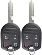 🔑 pack of 2 - keylessoption keyless entry remote control fob replacement with uncut blank ignition car key for cwtwb1u793 logo