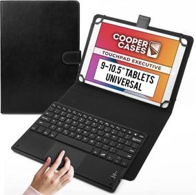 img 4 attached to 🖱️ Cooper Touchpad Executive: The Ultimate Multi-Touch Mouse Keyboard Case for 9-10.5" tablets – iPadOS, Android, Windows, Bluetooth, Leather