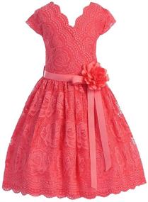 img 1 attached to Пасхальная одежда для девочек, бургундский цвет с цветочным дизайном от IGirlDress