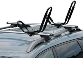 img 2 attached to 🚣 Enhance Your Outdoor Adventures with ECOTRIC J-Bar Universal Kayak Canoe Top Mount Carrier Roof Rack - 2 Pairs | Perfect for Boat, SUV, Van, Car | Extended 3-Month Warranty Offer!