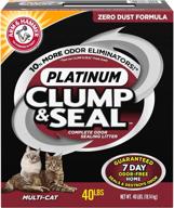 arm & hammer clump & seal platinum cat litter, multi-cat, 40 lb: superior odor control and freshness for multiple cats logo