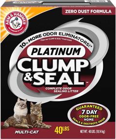 img 4 attached to ARM & Hammer Clump & Seal Platinum Cat Litter, Multi-Cat, 40 lb: Superior Odor Control and Freshness for Multiple Cats