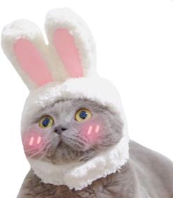 img 4 attached to 🐰 Orgrimmar Plush Bunny Ears Pet Headband: Cute Rabbit Ear Hat for Cats & Small Dogs, Perfect Party Costume Accessory Headwear