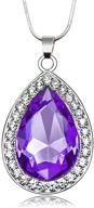 s1 sofia princess amulet amethyst necklace - perfect baby pendant birthday gift for girls (purple style) logo