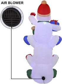 img 1 attached to 🎄 Eye-catching 6 FT Snowman Inflatable with Built-in LEDs: Perfect Xmas Party & Winter Decor