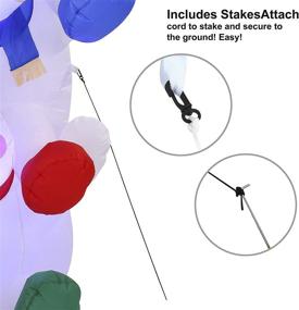 img 2 attached to 🎄 Eye-catching 6 FT Snowman Inflatable with Built-in LEDs: Perfect Xmas Party & Winter Decor