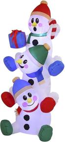 img 3 attached to 🎄 Eye-catching 6 FT Snowman Inflatable with Built-in LEDs: Perfect Xmas Party & Winter Decor