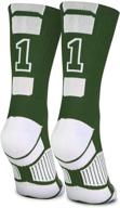 personalized team number athletic crew socks by chalktalksports - green, customize your number логотип