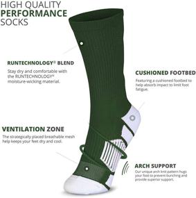 img 1 attached to Personalized Team Number Athletic Crew Socks by ChalkTalkSPORTS - Green, Customize Your Number