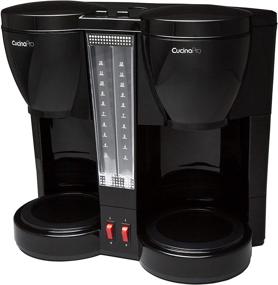 img 2 attached to CucinaPro Double Coffee Brewer Station: Dual Coffee Maker with Individual Heating Elements, Brews two 12-cup Pots