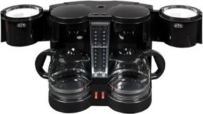img 3 attached to CucinaPro Double Coffee Brewer Station: Dual Coffee Maker with Individual Heating Elements, Brews two 12-cup Pots