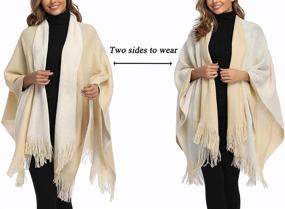 img 3 attached to 🧣 Epsion Women's Cardigan Poncho Sweater - Stylish Accessories for Scarves & Wraps