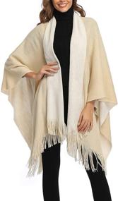 img 2 attached to 🧣 Epsion Women's Cardigan Poncho Sweater - Stylish Accessories for Scarves & Wraps