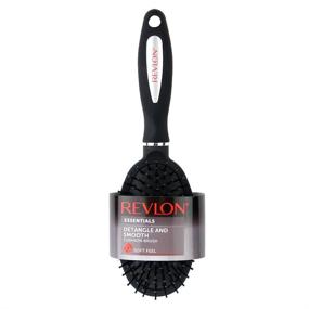 img 4 attached to 💆 Revlon Detangle & Smooth Black Cushion Hair Brush - Luxurious Tangle-Free Styling