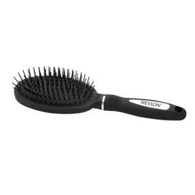 img 2 attached to 💆 Revlon Detangle & Smooth Black Cushion Hair Brush - Luxurious Tangle-Free Styling