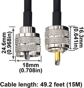 img 3 attached to 🔌 Коаксиальный кабель BOOBRIE CB UHF RG58 длиной 49,2 фута - высококачественный удлинительный кабель для CB радио, антенны, Wi-Fi и других целей.