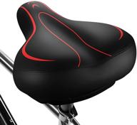 xmifer oversized bike seat - universal replacement bicycle saddle - comfortable & waterproof leather bicycle seat with extra padded memory foam - ideal bike seat for men and women logo