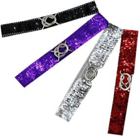img 3 attached to Sparkly Glitter Sequin Stretchy Elastic Women's Accessories
