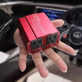 img 3 attached to 🚗 Yinleader 200W автомобильный автономный инвертер с двумя USB-портами и розетками переменного тока - портативный преобразователь автомобильного зарядного устройства DC 12V в 110V переменного тока