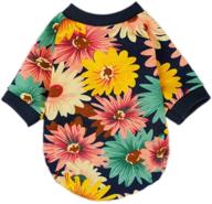 🌺 adorable floral print dog t-shirt: fitwarm fashion summer cozy apparel for x-small pets логотип