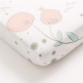 img 2 attached to JumpOff Jo Fitted Mini Crib Sheet (24 x 38 x 5 Inches) – Perfect Fit for Portable Crib, Playard, Playpen Mattresses & Mats – Soft 100% Cotton – Fairy Blossom