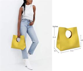 img 3 attached to Hoxis Vintage Minimalist Soft PU Leather Handbag Clutch Small Tote for Enhanced SEO