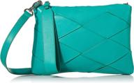 vince camuto draya clutch bright women's handbags & wallets for clutches & evening bags logo