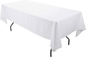 img 4 attached to 🌟 Durable and Easy-to-Clean Rectangle Tablecloths in Microfiber: Resistant and Washable