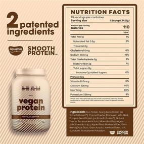 img 3 attached to BEAM Be Amazing - Vegan Protein Powder: Plant-Based Choco Protein Smoothie Mix with 25 Servings