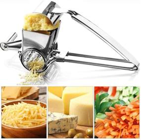 img 3 attached to 🧀 Stainless Steel Rotary Cheese Grater: Shred Cheese, Ginger, and Vegetables Effortlessly!