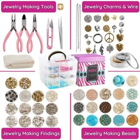 img 2 attached to 🎁 Modda Deluxe Jewelry Making Kit: Video Course + Instructions, Beads, Necklace, Bracelet, Earrings - Crafts for Adults, Beginners, Christmas Gift for Teens, Girls, Moms, Women