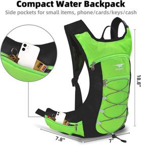 img 2 attached to 🎒 HYKPED Hydration Backpack 2L, Leakproof Water Bladder, Ideal for Hiking, Lightweight Cycling & Biking Hydration Pack, Perfect for Motocross, Climbing, Trail Running