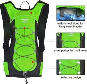 img 1 attached to 🎒 HYKPED Hydration Backpack 2L, Leakproof Water Bladder, Ideal for Hiking, Lightweight Cycling & Biking Hydration Pack, Perfect for Motocross, Climbing, Trail Running