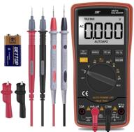 🔧 trms 6000 auto manual ranging digital multimeter: volt, current, resistance & temperature measurement with alligator clips, battery & test leads логотип