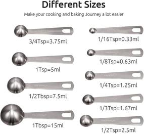 img 3 attached to 🥄 U-Taste 18/8 Stainless Steel Measuring Spoons Set - 9 Piece: Accurate Measurements for Dry and Liquid Ingredients