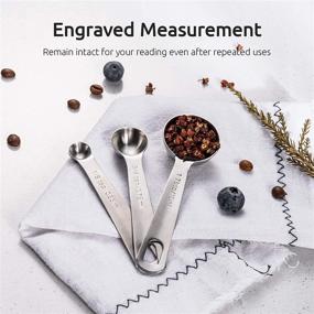 img 1 attached to 🥄 U-Taste 18/8 Stainless Steel Measuring Spoons Set - 9 Piece: Accurate Measurements for Dry and Liquid Ingredients