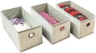 👕 set of 3 foldable closet fabric drawers by adorn home essentials - compatible with adorn 10 tier closet organizer for clothing, shoes, accessories, and home essentials logo