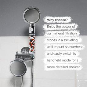 img 1 attached to 🚿 Superior StoneStream EcoPower High Pressure Handheld Shower Head + Wall Showerhead Combo: A Deluxe Bathing Experience