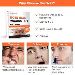 img 2 attached to 👃 Quick and Painless Nose Hair Removal: 120g Wax Nose Wax Kit with 30 Applicators for Men and Women - Includes Enough Accessories for 15-20 Times Usage