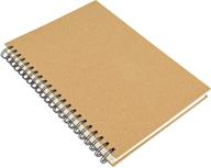 📒 spiral sketchbook pad for artists, crafters, and designers - kraft soft cover blank notebook journal with 120 pages/60 sheets, 140gsm, a4 size logo