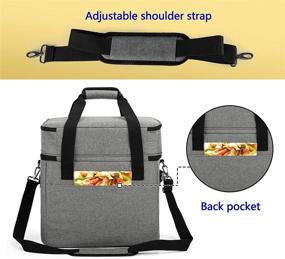 img 1 attached to YARWO Patented Design Carrying Bag for Ninja Foodi, Organized Pressure Cooker Storage with Pockets, Gray with Arrow